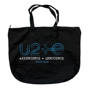 U2 Experience + Innocence Tour 2018 Black Canvas Tote Bag